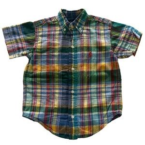 Ralph Lauren Toddler Boys Plaid Button Down Shirt Size 2T